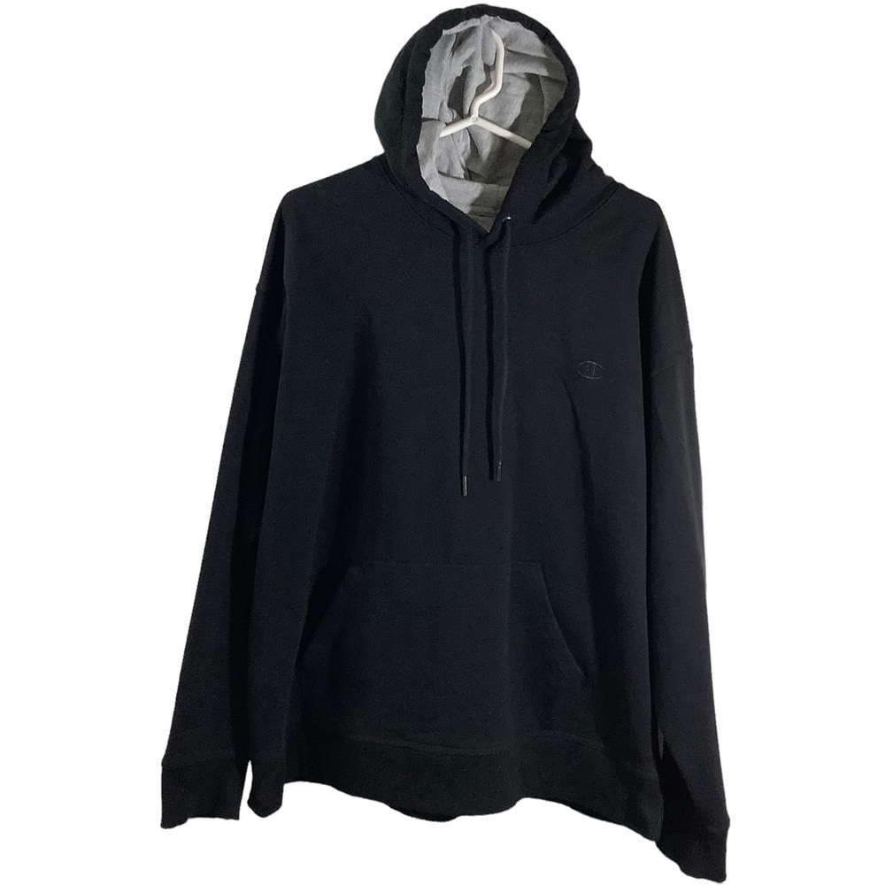 Champion Men’s Fleece Lined Drawstring Hoodie Black